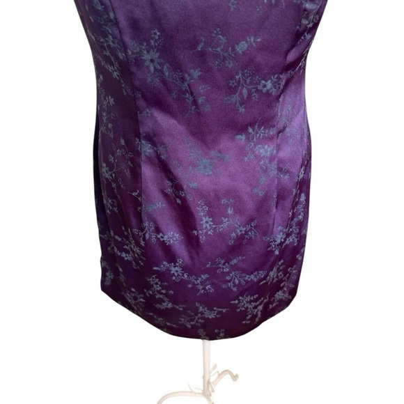 Vtg City Triangles Velvet Floral Mini Dress Glitter Y2K Whimsigoth Fairy READ - Picture 8 of 11